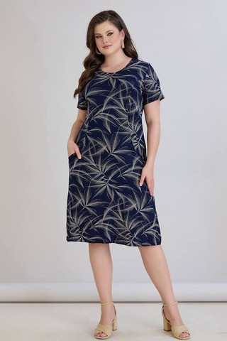 Wearon Kadın Sumru Cepli Kuplu Kısa Kol Lacivert Elbise Lacivert