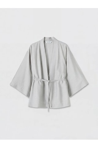 Lc Waikiki Gri Şal Yaka Kadın Kimono
