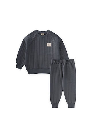 Cigit Kapitone Sweatshirt Takım 1-7 Yaş Antrasit Antrasit
