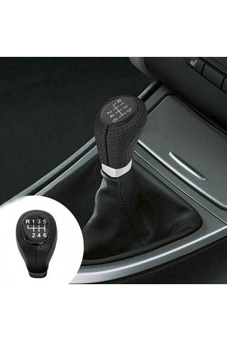 Symbee Bmw E34-e93 Modelleri İçin 6 Vites Manuel Değişim Kovluğu, Ergonomik Tasarım, Konforlu Sürüş, Dayanıklı Pu Deri+abs Malzeme Siyah