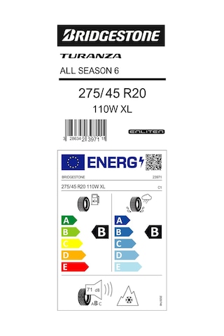 Bridgestone Turanza All Season 6 275/45 R20 110W Xl Dört Mevsim Lastiği Lastik - 2026