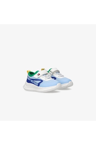 Tommy Hilfiger Lace Up Velcro Çocuk Mavi Spor Ayakkabı T1b9-33868-1756a719 Mavi