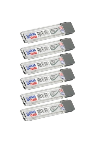 Kalem Ucu 2b 0,9 Mm 6 Adet Mekanik Uçlu Otomatik Kurşun Kalem Ucu 2b 60mm X 0,9mm Siyah Mikro Uç Kısa
