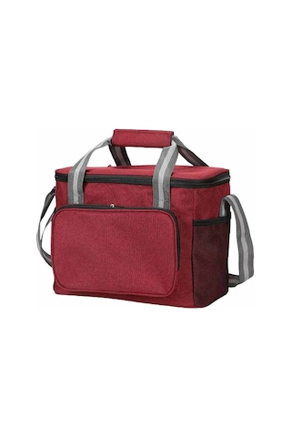 Vkemall Taşınabilir Isı Yalıtımlı Öğle Yemeği Çantası - Sıcak/soğuk Koruma Koyu Kırmızı
