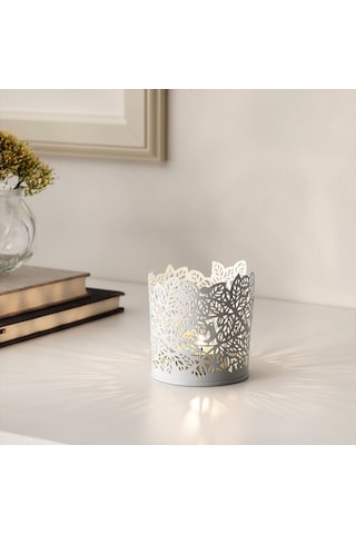 Tealight Mumluk, Beyaz, 8 Cm beyaz