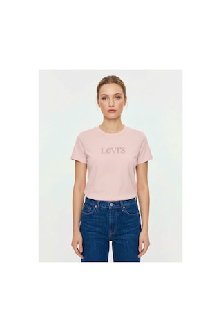Levi's Favorıte Tonal Rhınestone Club Kadın Pembe Taş Detaylı Bisiklet Yaka T-shirt 008bx-0009-24649