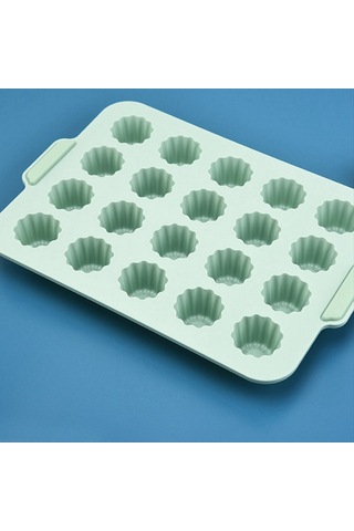 Gatherco Silikon Kalıp Pişirme Kalıbı Ekmek Pişirme Tepsisi Yapışmaz Kek Kalıbı Tepsileri Ekmek Pişirme Aleti, 20 Izgaralı Jöle Kalıbı