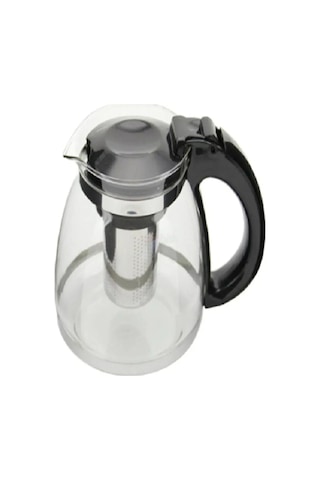 Çelik Süzgeçli Cam Çaycı Servis Demlik 1500 Ml. Royaleks-7488 Çok Renkli