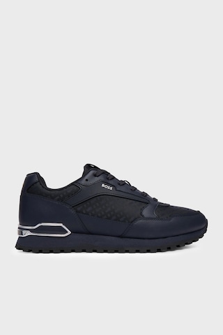 Boss Logolu Deri Sneaker Ayakkabı Erkek Ayakkabı 50568574 404 Lacivert