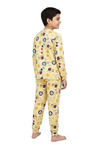 Baglan Erkek Çocuk Baskılı Pijama Takım Bgl-st05257 Sarı