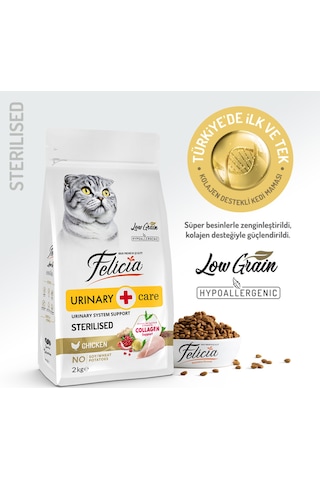Kolajen Destekli Hipoalerjenik Tavuklu Kısırlaştırılmış Yetişkin Kedi Maması 2kg