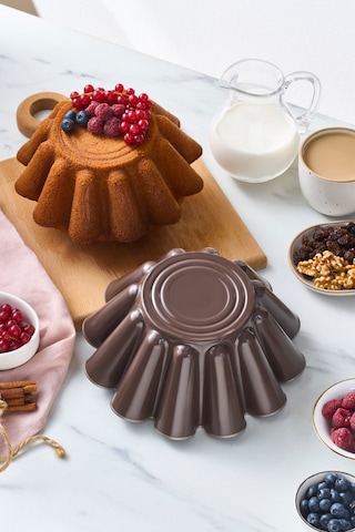 Karaca Mocca Dilimli Kek Kalıbı 22 Cm Gri