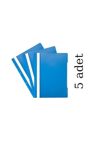 N'pratik Eco 5 Adet Mavi Telli Dosya Seti - Pratik Ve Dayanıklı Belge Düzenleyici