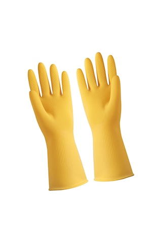 Yuntech01 Ev Temizliği Eldiveni İnce Oxford Lateks, Su Geçirmez Kaymaz, Yıkama Temizlik İçin Dayanıklı Esnek S Boyutu