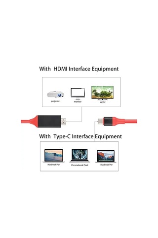 Type C To Hdmı Kablo Type-c 4k Hdmı Hdtv Çevirici Kablo 2m
