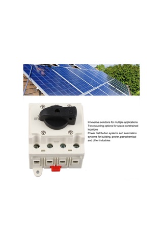 Dianziye Güneş Enerjisi Dc Kesici Anahtarı 32a 1000v - Isolasyon Ve Devre Kesme Fonksiyonu, Atkıya Dayanıklı Pc Kasa, 4p Din Ray Montajlı