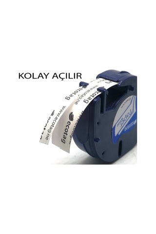 Ecotag Dymo Letratag Muadil Kağıt Şerit Etiket 12 MM X 4 M 10'lu Kutu
