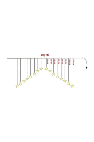 Zenviya21 Yıldız Perde Led Çapraz Zenya785 2700K