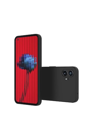 Nothing Phone 1 Kılıf Kamera Korumalı Silikon Arka Kapak Siyah