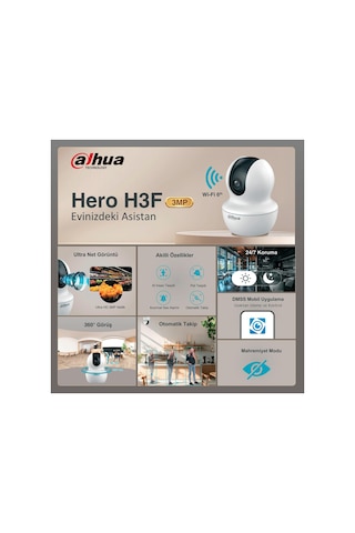 Dahua Dh-h3f Hero H3f 2k - 4mp İç Mekan Wifi 360derece Akıllı Bebek & Güvenlik Kamerası