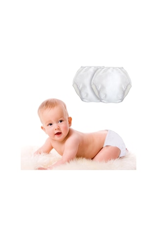 Sevi Bebe 2 Li Alıştırma Külodu No 2 15-20 kg Beyaz Bebek Külot