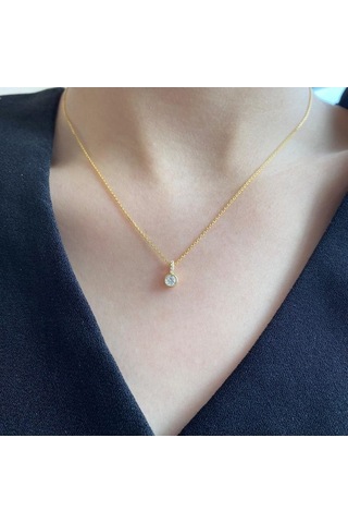 Novahub 925 Ayar Gümüş Aşk Tam Kolye Kadın Kore Klavikula Kolye Kişilik Tatlı Kalp Kolye Kolye - Gümüş Zirkon Detaylar Gümüş