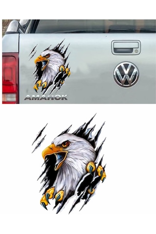 Kartal Vahşi Pençe Beşiktaş Karakartal Sticker - Araba Oto Motosiklet Sticker - 00045 12x9 Cm