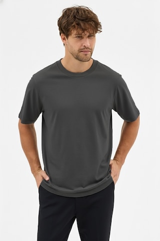 Goffra Erkek Premium Kalite Yoğun Dokulu Pamuklu T-shirt Koyu Gri M101-r0220-04 Koyu Gri