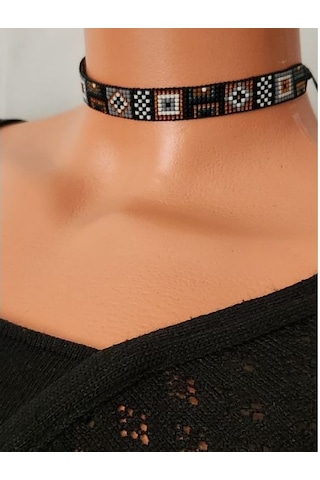 Harmel Jewelry Miyuki Dokuma Choker Kolye Altın