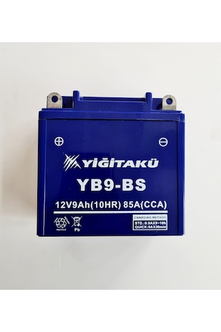 12 V 9 Ah Akü 2022 Yb9-bs Motosiklet Akü Yiğit Akü
