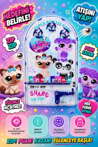 Pinball Eğitici Retro Oyuncaklittlest Pet Shop Panda