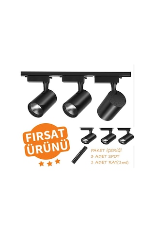 30W 3 Adet Ray Spot 1 Adet Ray(1Mt) Mağaza Vitrin Ev Ofis(313904209)