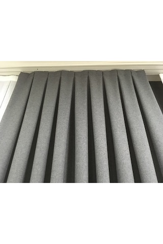 Perdefony Keten Fon Perde Koyu Gri