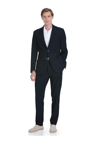 Hatemoğlu Lacivert Slim Fit Mono Yaka Casual Takım Elbise 36286 Lacivert