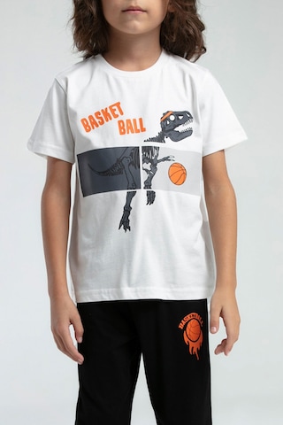 Rolypoly Erkek Çocuk Beyaz Pijama Takımı Rp3535-c-v1