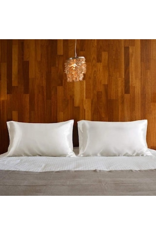 Beyaz Ekru Ipek Saten Yastık Kılıfı 50 X 70 2'Li N11.168 Beyaz Ekru Ipek Saten Yastık Kılıfı 50 X 70 2'Li N11.168