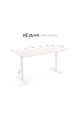 Rüzgar Çalışma Masası Beyaz 140x60 Çok Renkli