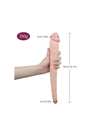 Zaga Oyun 36 Cm Çift Taraflı Lezbiyen Dildo