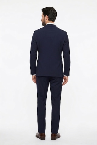 Uki Lacivert Comfort Fit Mono Yaka 2 Düğme Çift Yırtmaçlı Kapaklı Cep 6 Drop Casual Takım Elbise
