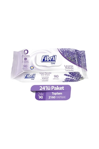 Fibril Care Lavanta Kokulu Islak Mendil 24X90 Lı Paket 2160 Yaprak