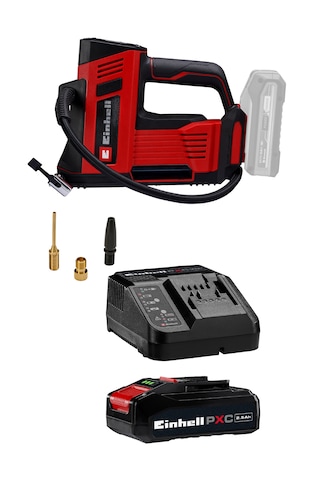 Einhell CE-CC 18/23 D Li, Akülü Oto Hava Kompresörü Seti (2,5 Ah Akü ve Şarj Cihazı Dahildir)