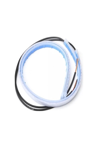 Cbtx 2 Adet 45cm Ultra İnce Araba Drl Esnek Led Şerit Gündüz Çalışan Işık Dönüş Sinyali Işığı Buz Mavisi - Sarı