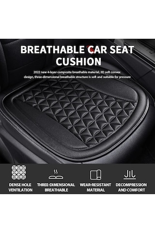 Seametal Araba Koltuğu Kapağı Yastık Mat 3d Basınç Tahliye Sandalye Minderi Nefes Araba Ön/arka Arka Koltuk Kılıfı 1pc Front Seat Bottom