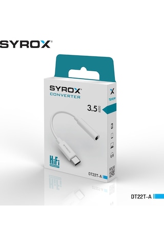 Syrox Dt22t-a Type-c Kulaklık Çevirici & Dönüştürücü Aparatı 3.5mm Jack Syrox Dt22t-a Type-c Kulaklık Çevirici & Dönüştürücü Aparatı 3.5mm Jack