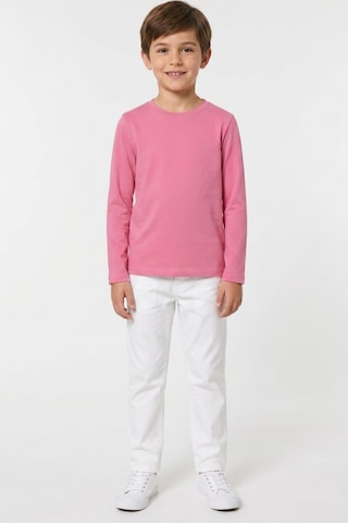 Kiagu Erkek Çocuk Uzun Kollu Basic Düz Tişört %100 Pamuk Bisiklet Yaka T-shirt 2-13 Yaş Pembe