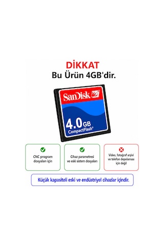 Sandisk 4gb Cf Kart - Endüstriyel Hafıza Kartı