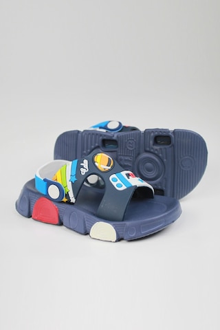 Günlük Unisex Çocuk Sandalet Esnek Kaymaz Taban Yazlık Ev Okul Kreş Ayakkabı Ps940-ps955 Lacivert