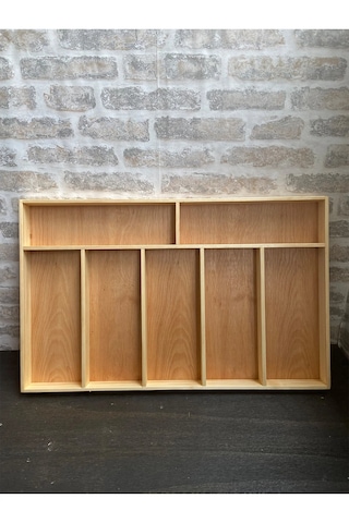 75x45 Cm Ayfiwood Ahşap Kaşıklık Çekmece İçi Kepçe Maşa Ve Servis Gereçleri Düzenleyici Organizer