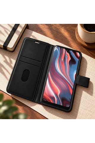 Tr Constraın Reeder P13 Blue Max Lite İle Uyumlu Cüzdanlı Kartlıklı Standlı Kapaklı Suni Deri Telefon Kılıfı V