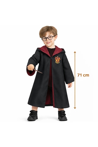 Harry Potter Çocuk Bebek Kostüm Seti Asa Gözlük Pelerin 71 Cm 2-4 Yaş 5673